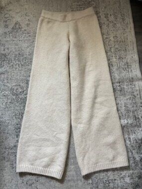 Zara Alpaca Wool Blend Knit Wide Leg Lounge Pants Women's M